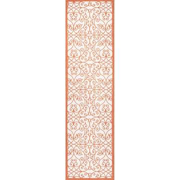Madrid Vintage Filigree Textured Weave Indoor/outdoor Runner Rug